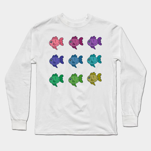 Cute colorful goldfish collection Long Sleeve T-Shirt by grafitytees